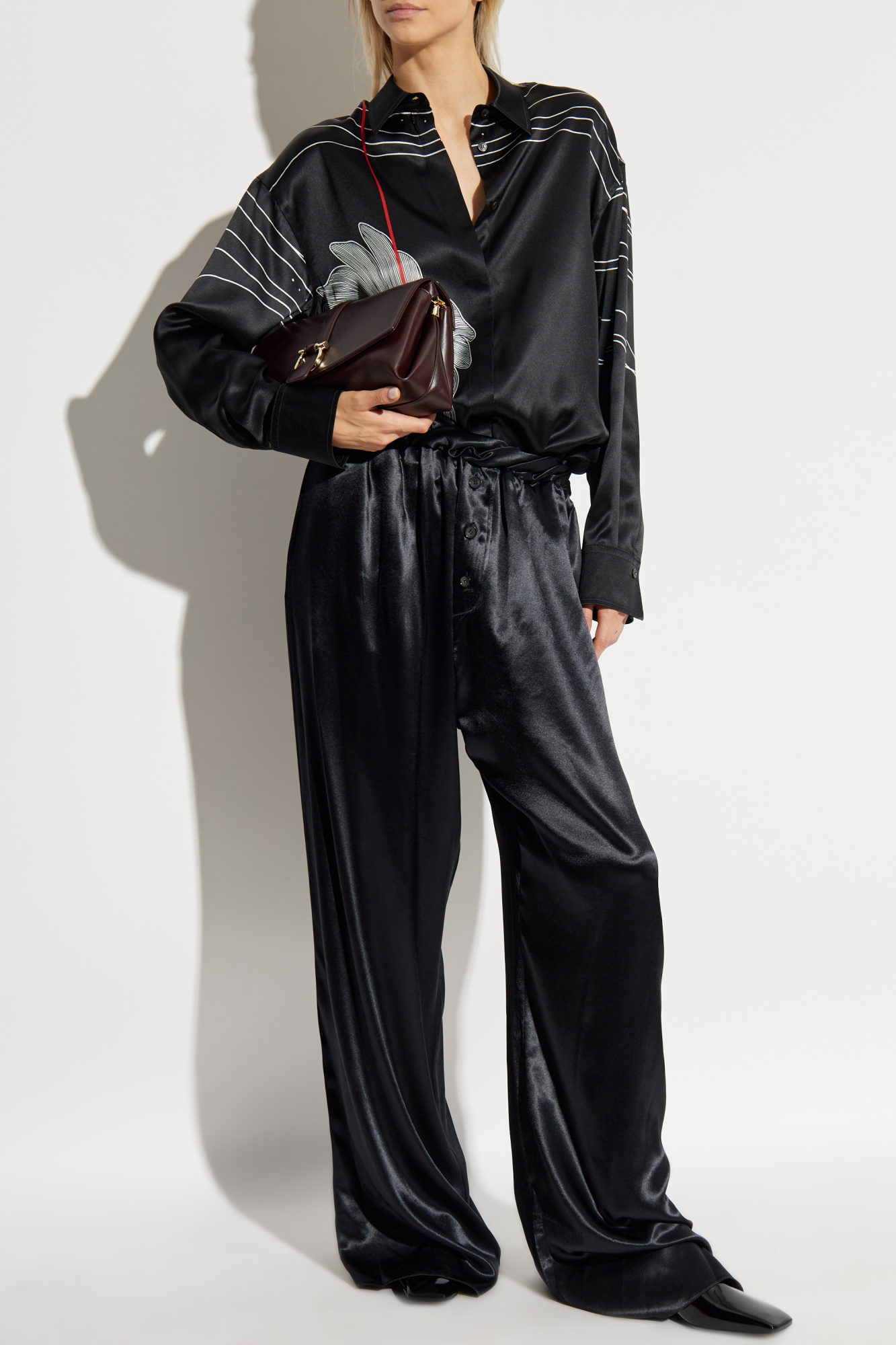 FERRAGAMO Loose-fitting satin pants | Women's Clothing | Vitkac